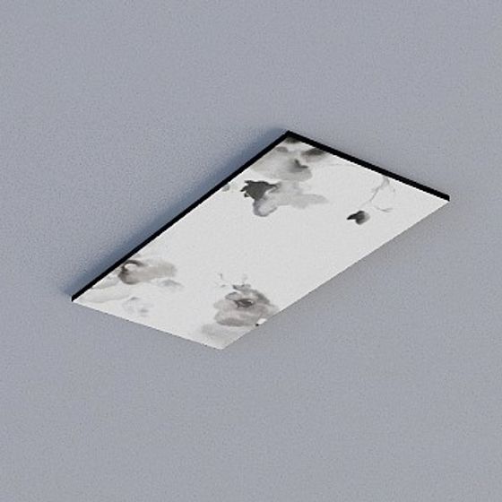 Frameless Honeycomb Panel 3D Model in Black