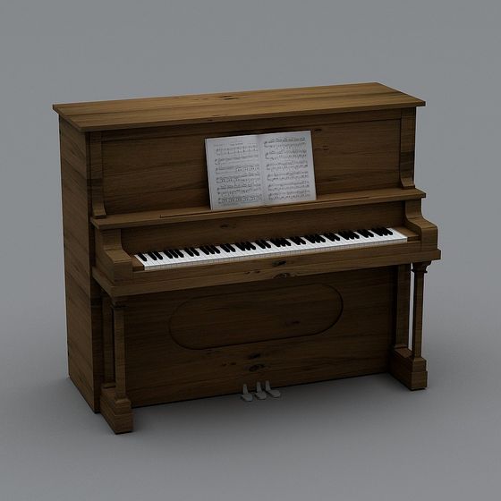 Charming 3D Piano Model for Modern Creativity