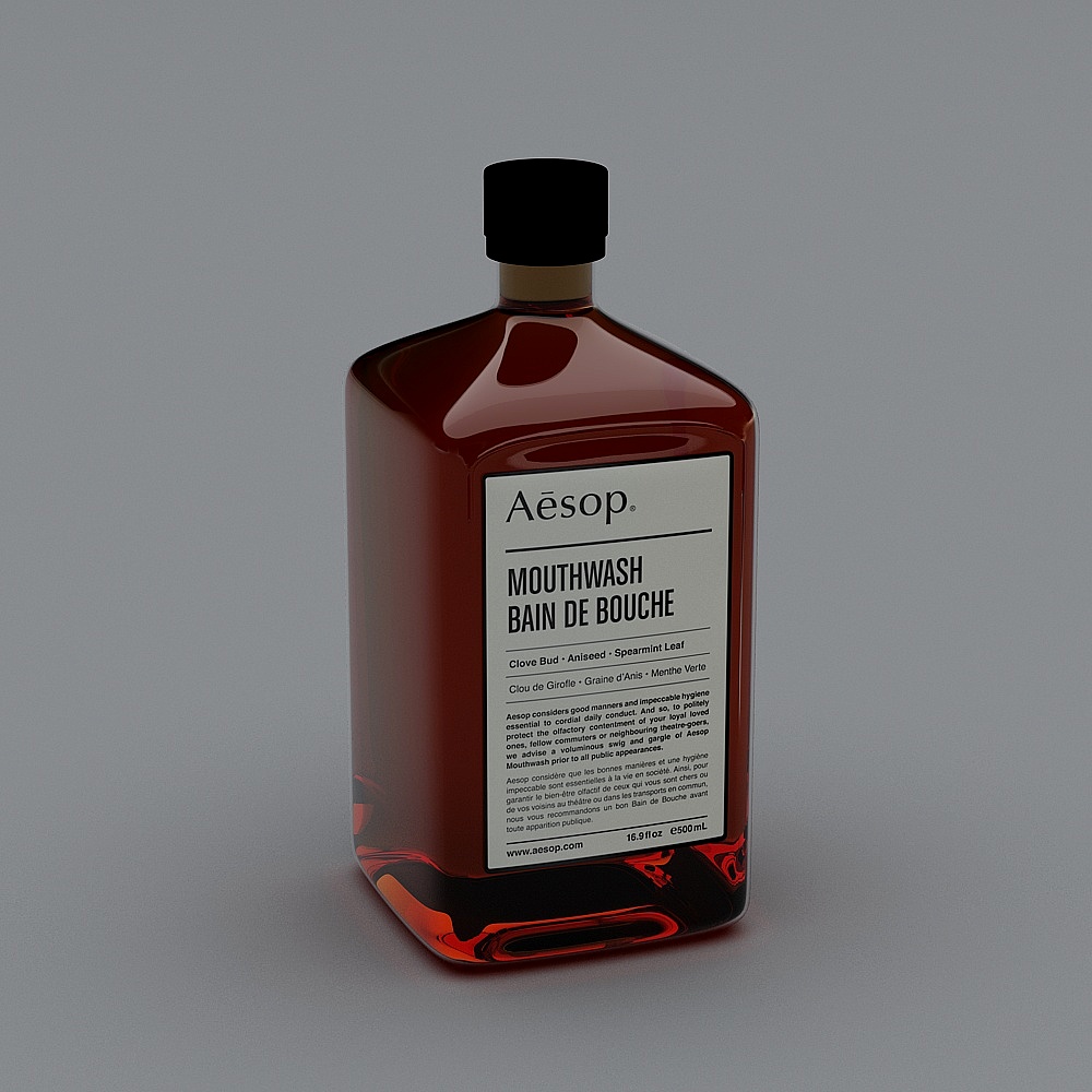 Aesop Mouthwash Bottle 3D Model