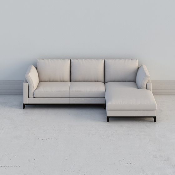 Modern Low-Polygon Sofa 3D model