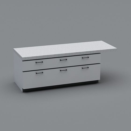 Urban Minimalist Drawer Cabinet 3D model