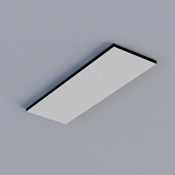 Black Frameless Honeycomb Panel 3D Model