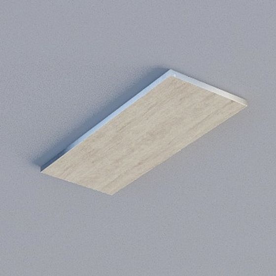 Frameless Honeycomb Panel 3D Model in Gray