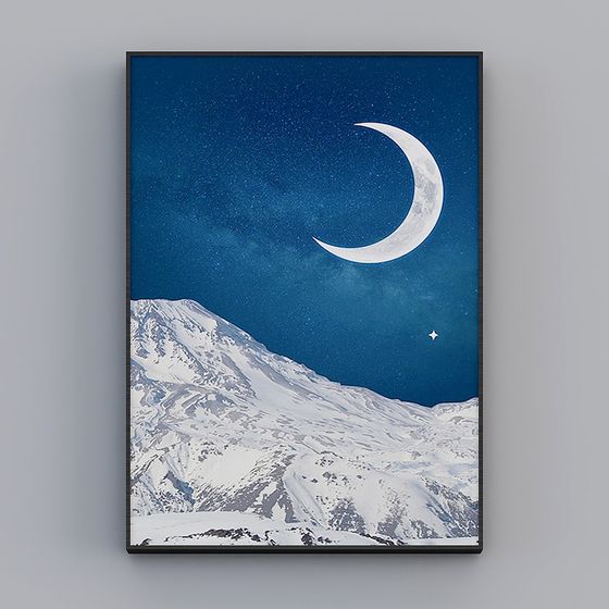 Moonlit Mountain 3D model