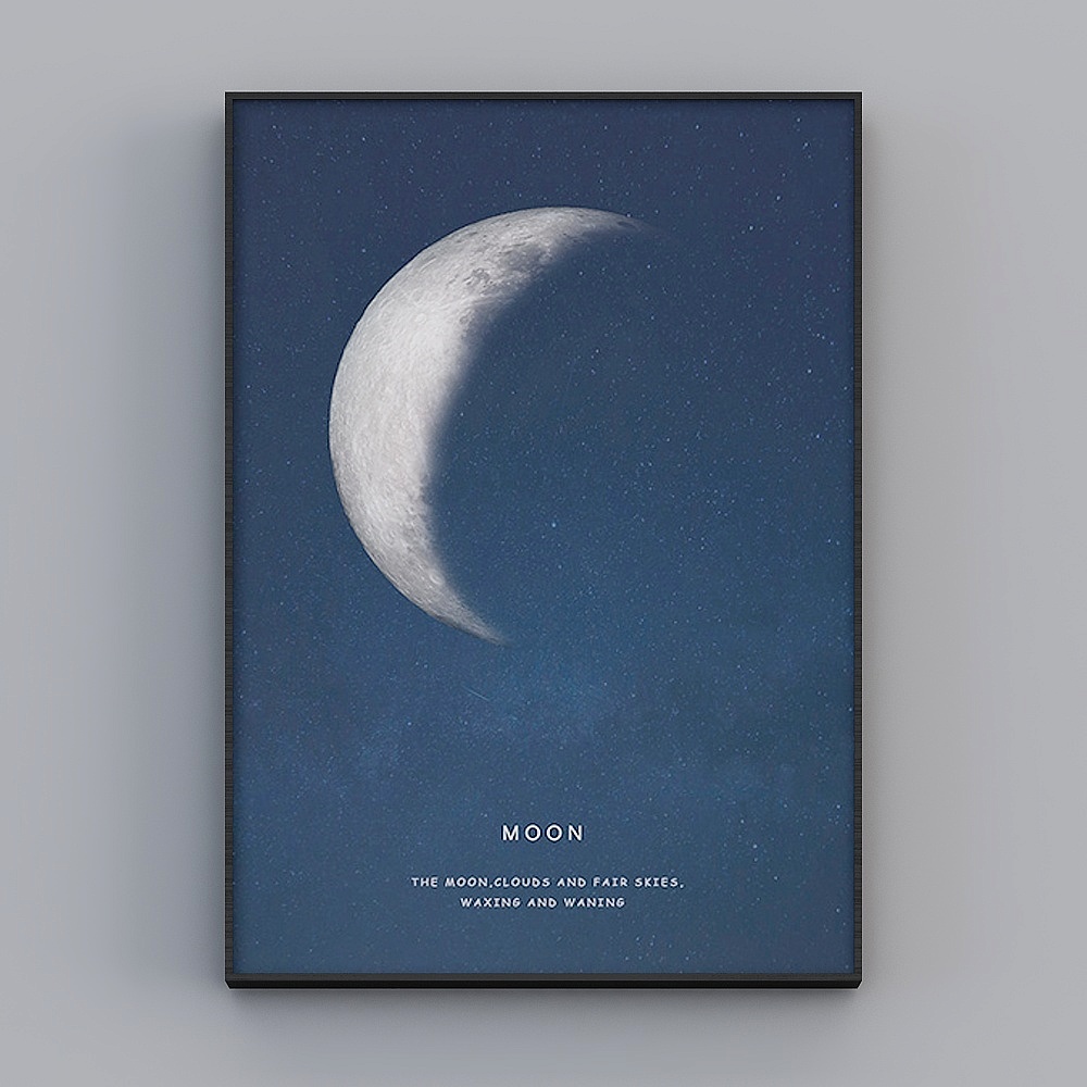 Detailed Crescent Moon 3D model