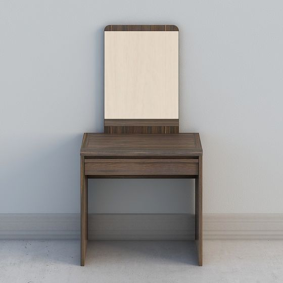 Elegant Low-Poly Vanity Table 3D model