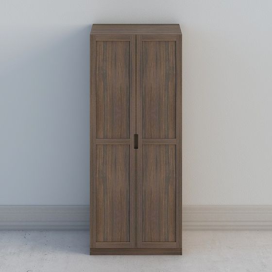 Elegant Minimalist Storage Cabinet 3D model for Interiors