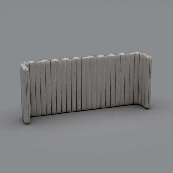 Elegant Curved Sofa Backrest 3D model