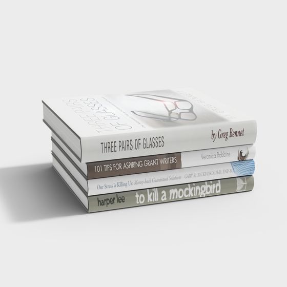 Book Stack 3D model for Creative Spaces