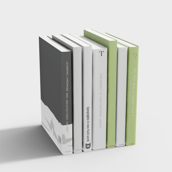 Elegant Low-Poly Book Model 3D design