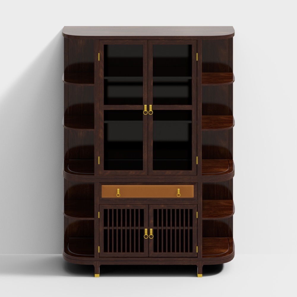 Vintage Bookshelf 3D model for Modern Design
