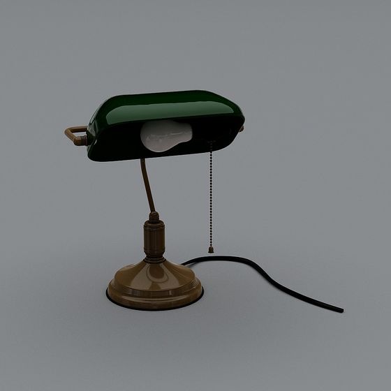 Vintage Modern 3D Table Lamp Model