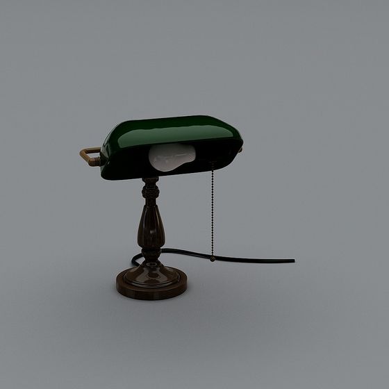 Vintage Modern 3D Model Table Lamp