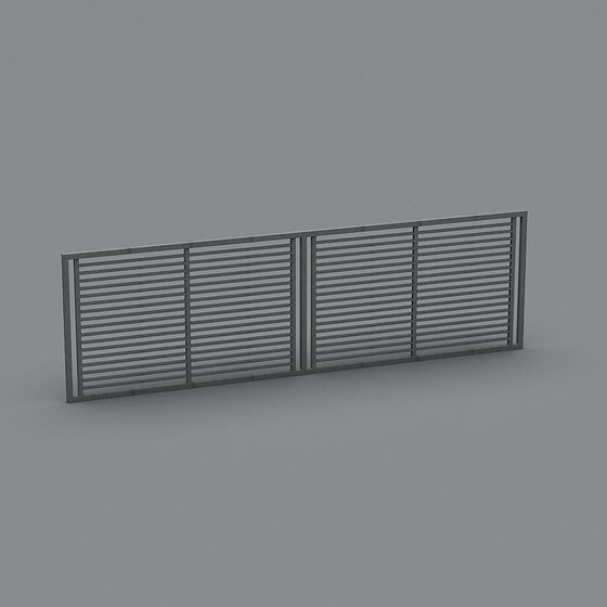 Elegant Metal Louvered Shutter 3D model for Creative Spaces