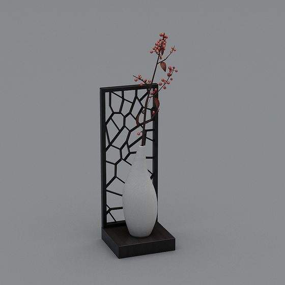Stylish Vase Stand 3D model for Contemporary Spaces