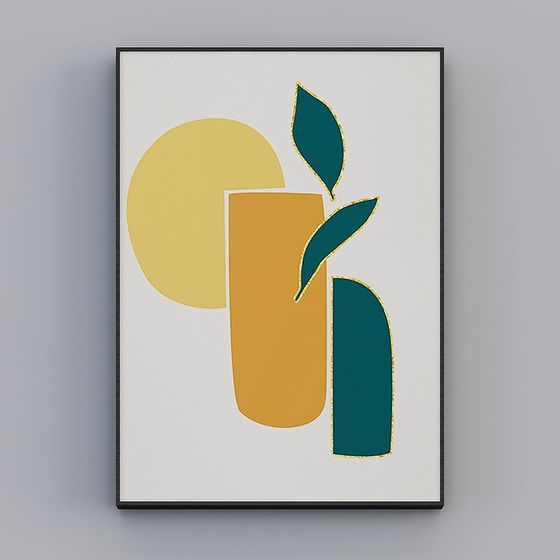 Abstract Plant 3D Model for Modern Projects