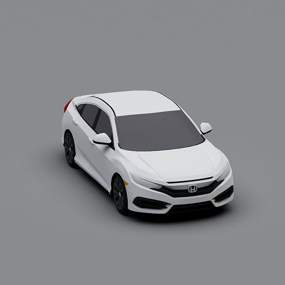 Honda Civic Low-Poly 3D Model