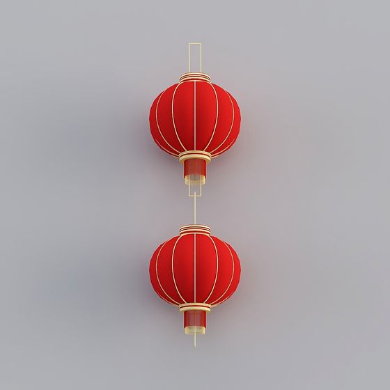 Traditional Chinese Red Lantern 3D model