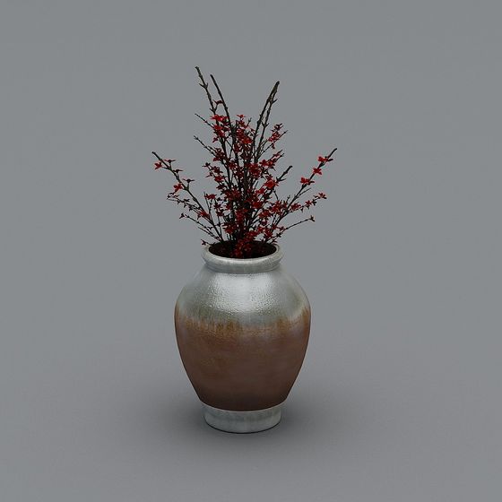 Stylish Winter Vase 3D model