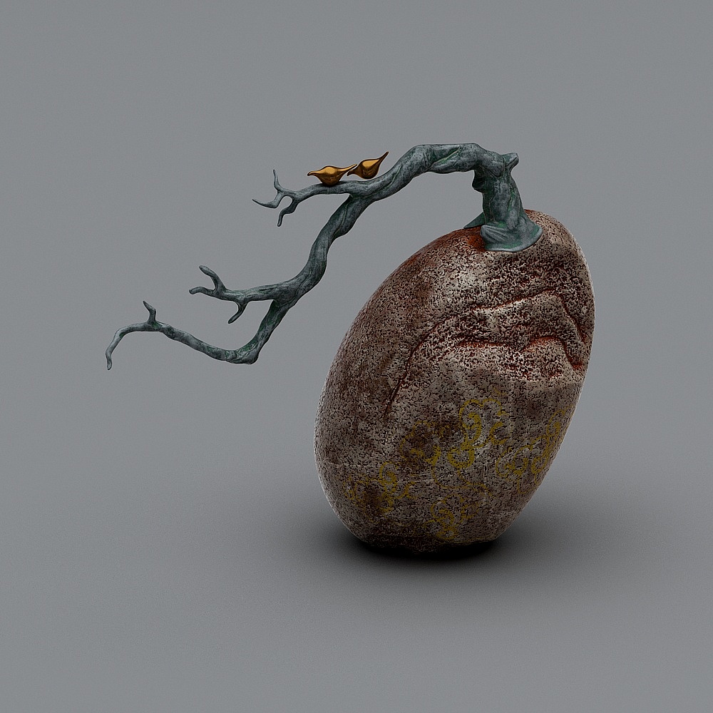 Chinese Vase - Bird swing vase combination