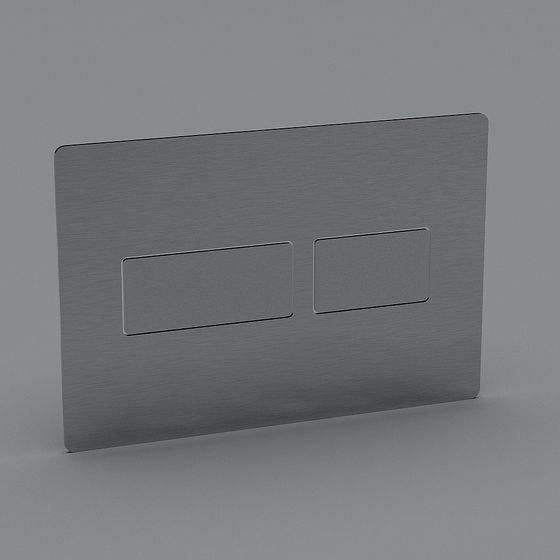 Sleek Stainless Steel Panel 3D model for Modern Interiors