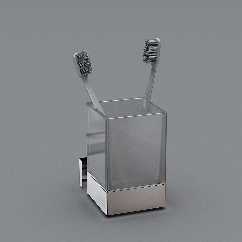 Unique Low-Polygon Toothbrush Holder 3D model