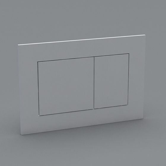 Dual Panel Switch 3D model for Modern Interiors