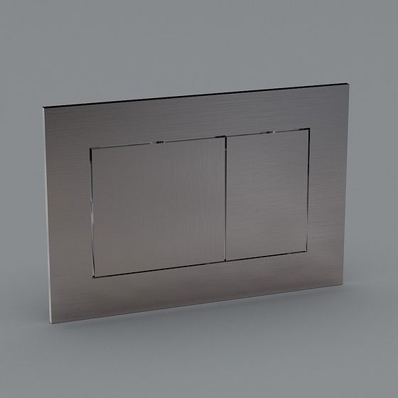 Sleek Metallic Panel 3D model