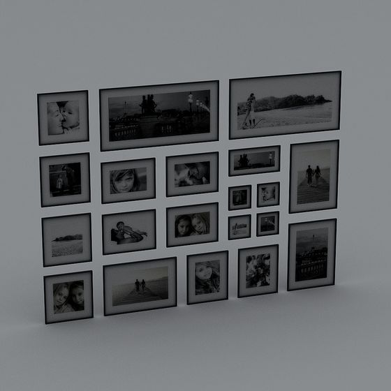 Charming Photo Wall 3D Model