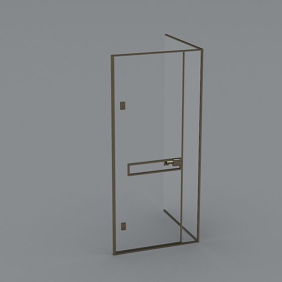 Elegant Glass Door 3D model