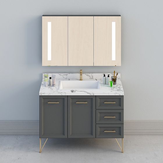 Modern Elegant Bathroom Vanity 3D model