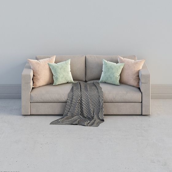 Modern Low Poly Sofa 3D model with High Detail