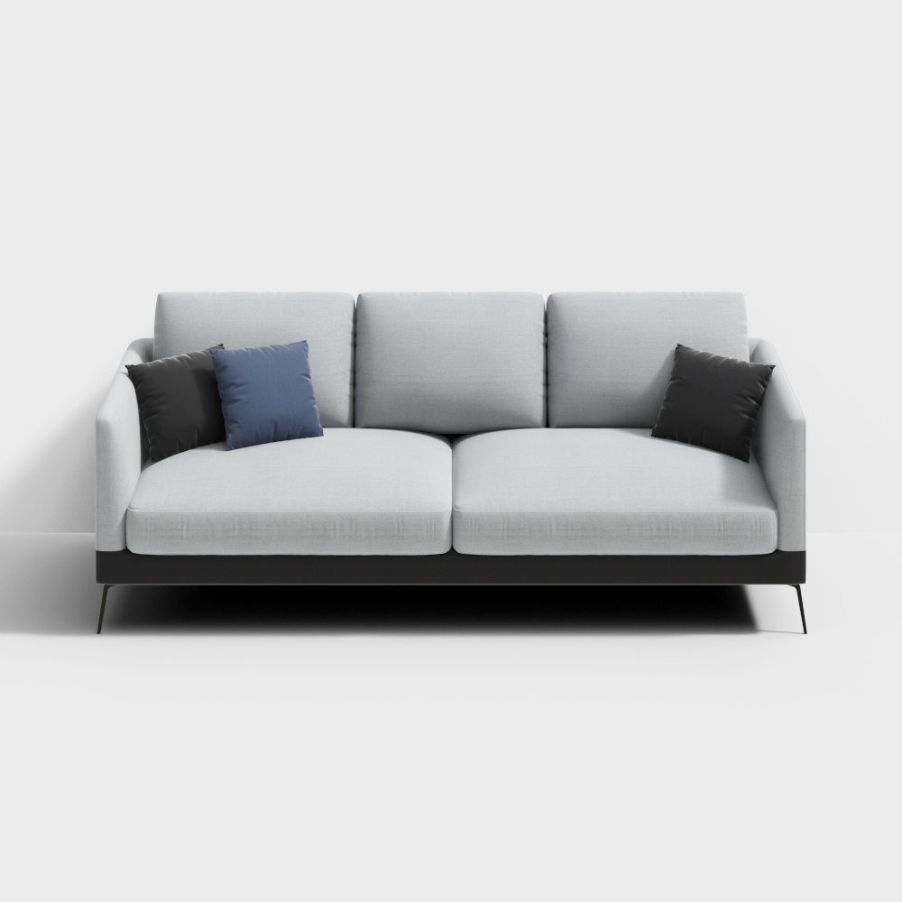 Divano in Tessuto N19KSG10-3 a 3 Posti