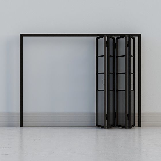 Modern Folding Glass Door 3D model