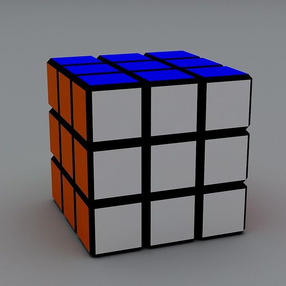 Vibrant Low Poly Cube 3D model