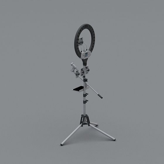 Sleek Ring Light Stand 3D model