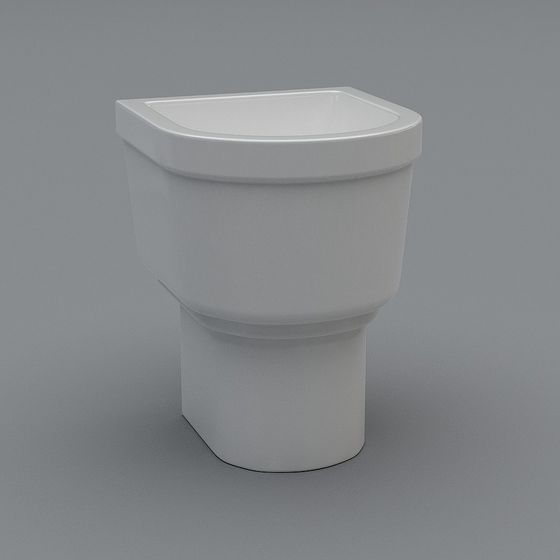 Low Poly Corner Urinal 3D Model