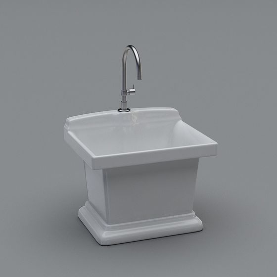 Elegant Classic Sink 3D model Design
