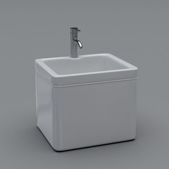 Minimalist Square Sink 3D model