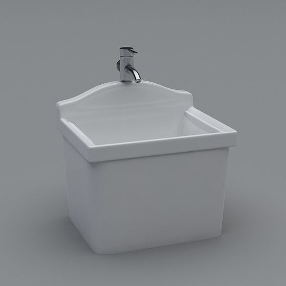 Wall-Mounted Sink 3D Model – Low-Poly, High-Detail