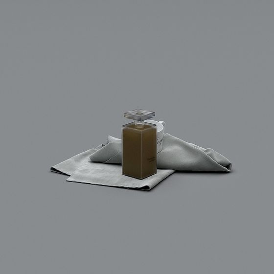 Chic Low-Poly Perfume Bottle and Coffee Cup 3D model