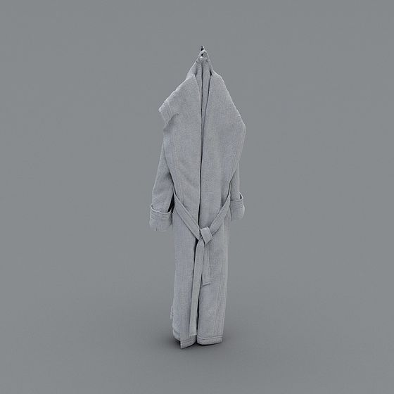 Minimalist Gray Bathrobe 3D model