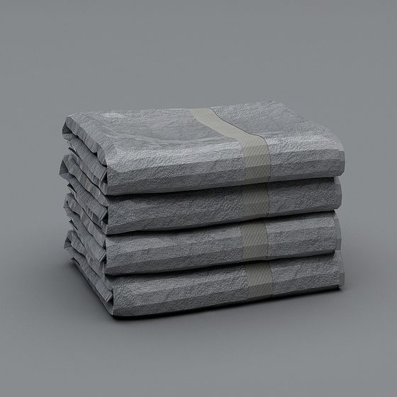 Towel Stack 3D Model for Elegant Spaces