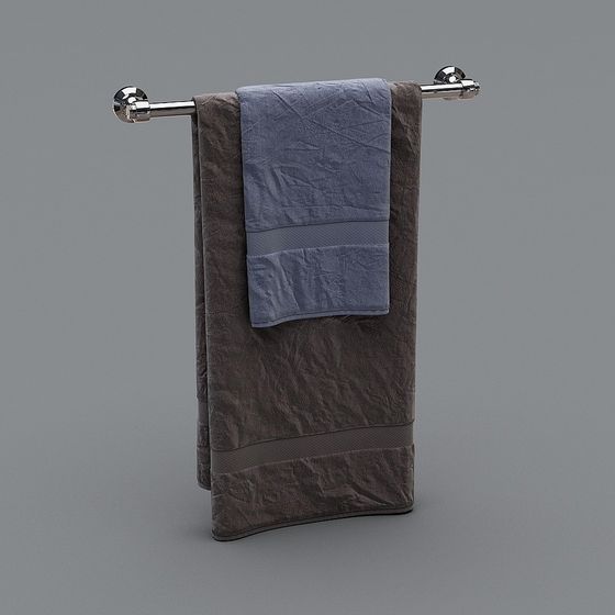 Elegant Towel Rack 3D model for Contemporary Homes