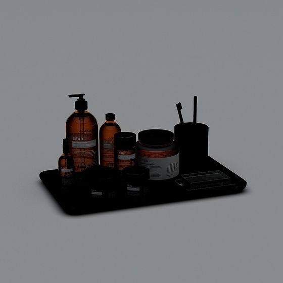 Minimalist Bathroom Accessories 3D model