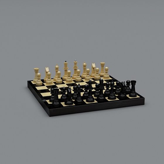 Classic Chess 3D Model for Strategic Play