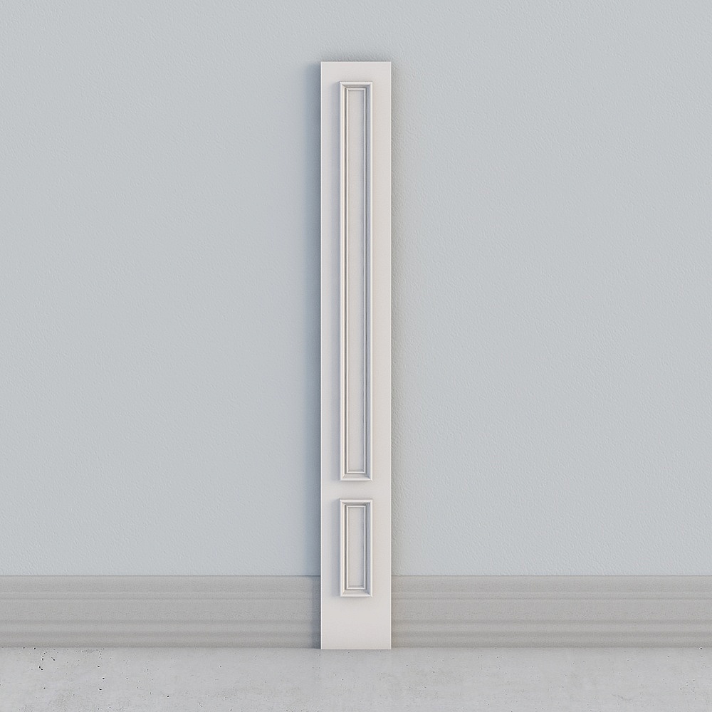 Elegant Low-Polygon Decorative Panel 3D model