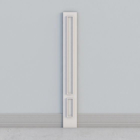 Elegant Low-Polygon Decorative Panel 3D model