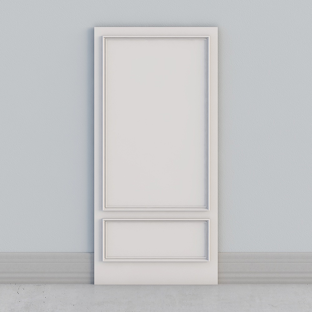 Contemporary Low-Polygon 3D Door Panel Model