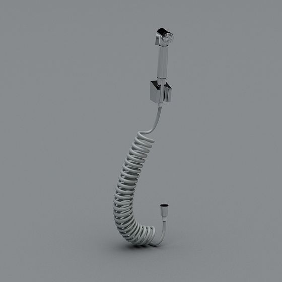 Black Toilet Washer Faucet 3D Model for Practical Use